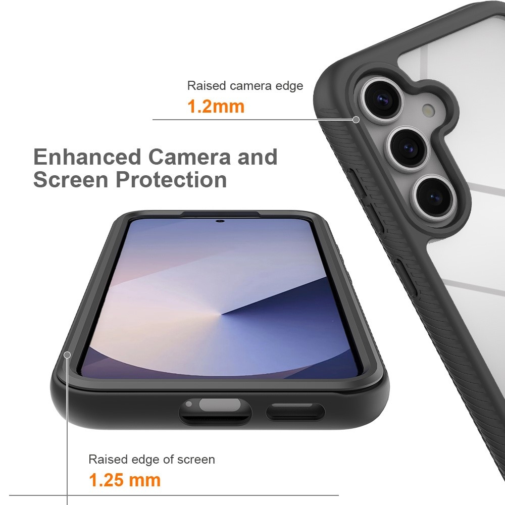 Acryl gelový obal s rámečkem pro ochranu displeje na Samsung Galaxy A57 5G - černý