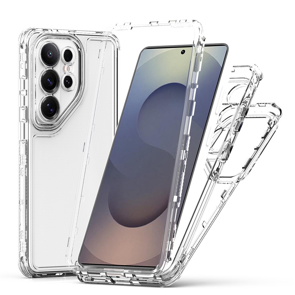 Acryl gelový obal s rámečkem pro ochranu displeje na Samsung Galaxy S26 Ultra - průhledný