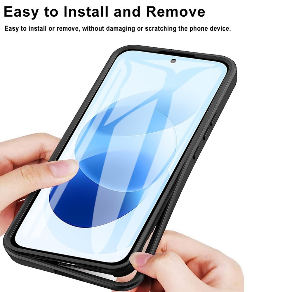 Acryl gelový obal s rámečkem pro ochranou displeje na Xiaomi Redmi Note 17 4G/5G - černý