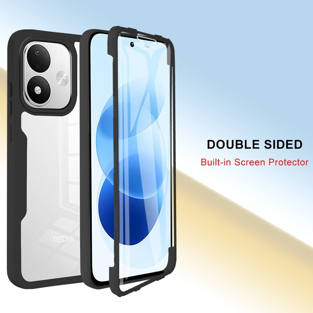 Acryl gelový obal s rámečkem pro ochranou displeje na Xiaomi Redmi Note 17 4G/5G - černý