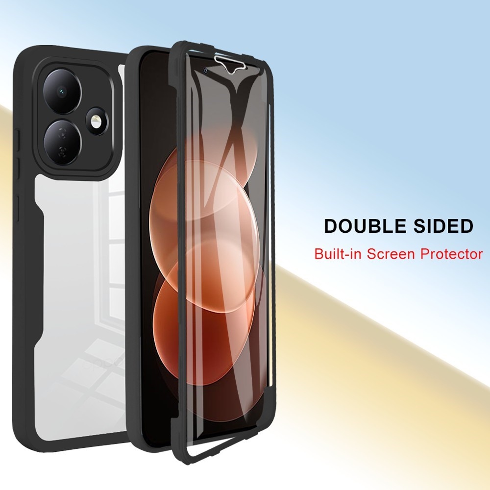Acryl gelový obal s rámečkem pro ochranou displeje na Xiaomi Redmi Note 17 Pro 5G - černý