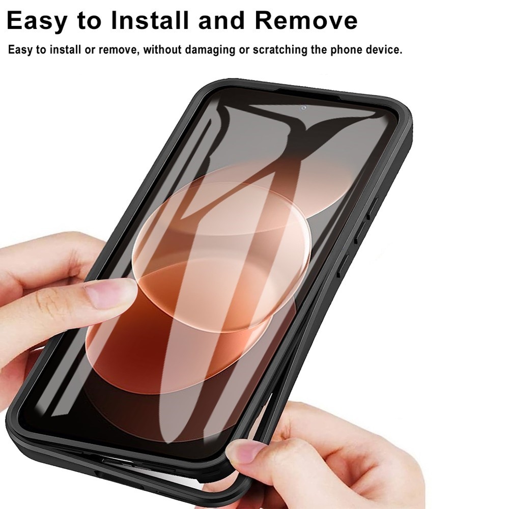 Acryl gelový obal s rámečkem pro ochranou displeje na Xiaomi Redmi Note 17 Pro 5G - černý