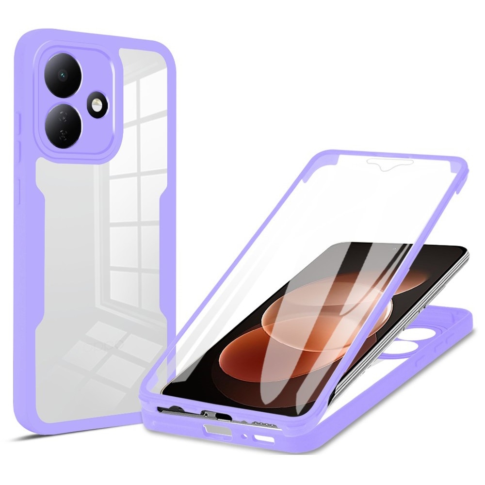 Acryl gelový obal s rámečkem pro ochranou displeje na Xiaomi Redmi Note 17 Pro 5G - fialový