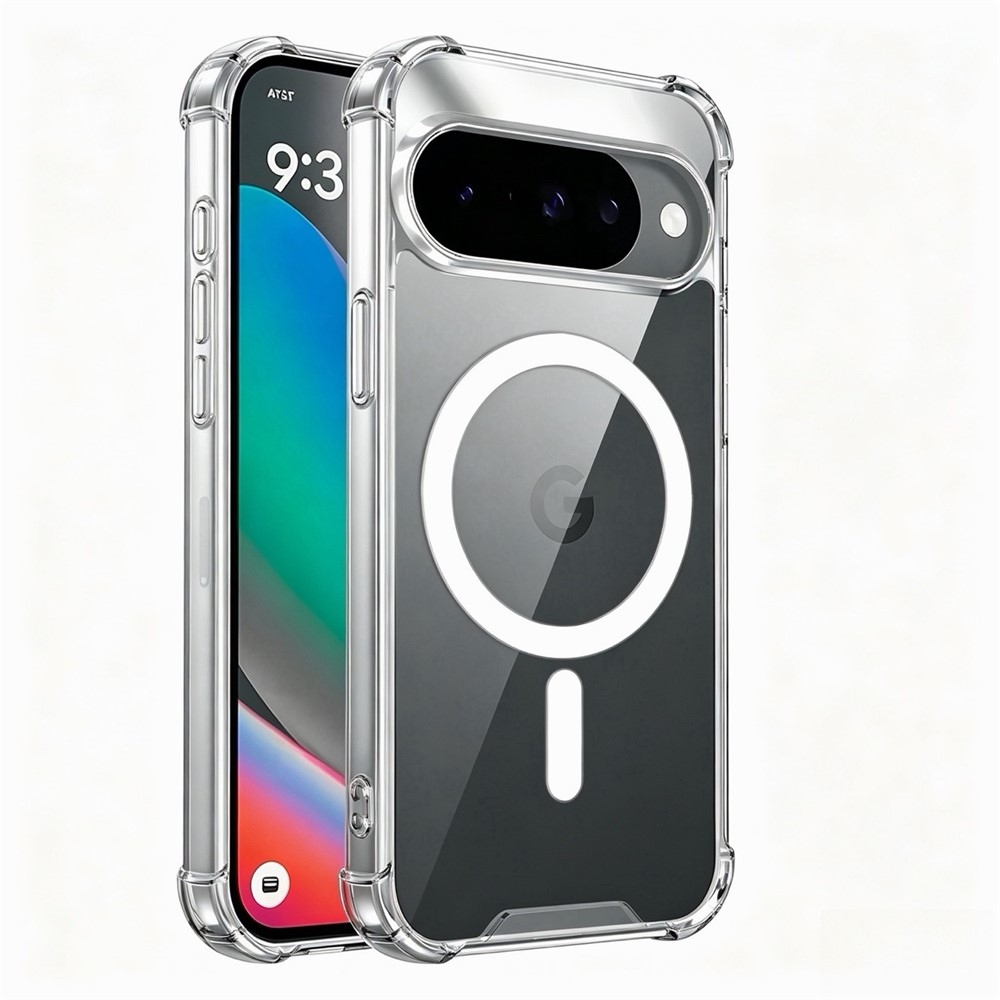 Acryle gelový obal s pevnými zády a MagSafe na Google Pixel 11 Pro XL/Pixel 10 Pro XL/Pixel 9 Pro XL - průhledný