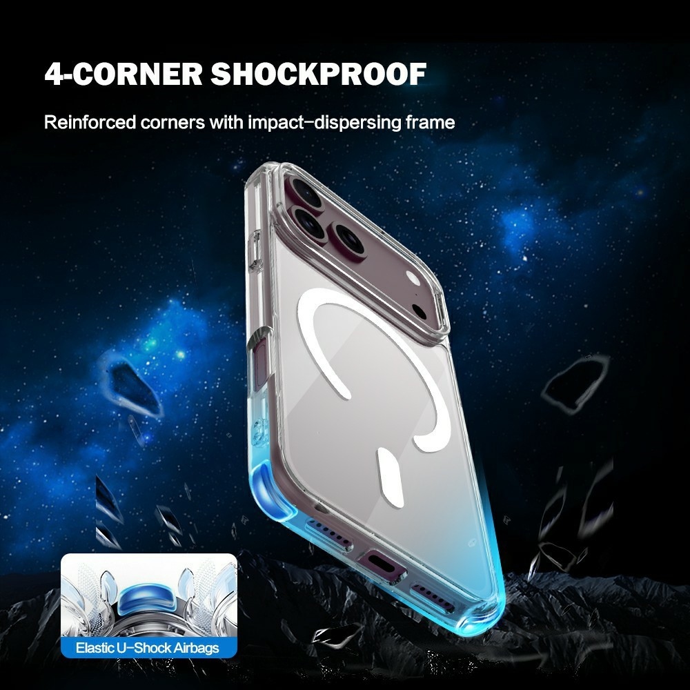 Acryle gelový obal s pevnými zády a MagSafe na iPhone 18 Pro/17 Pro - průhledný