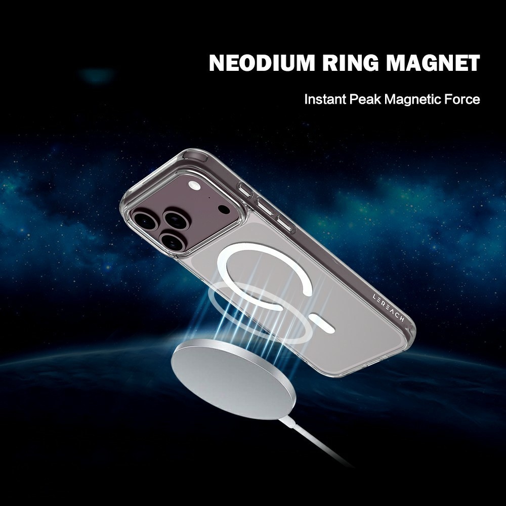 Acryle gelový obal s pevnými zády a MagSafe na iPhone 18 Pro/17 Pro - průhledný
