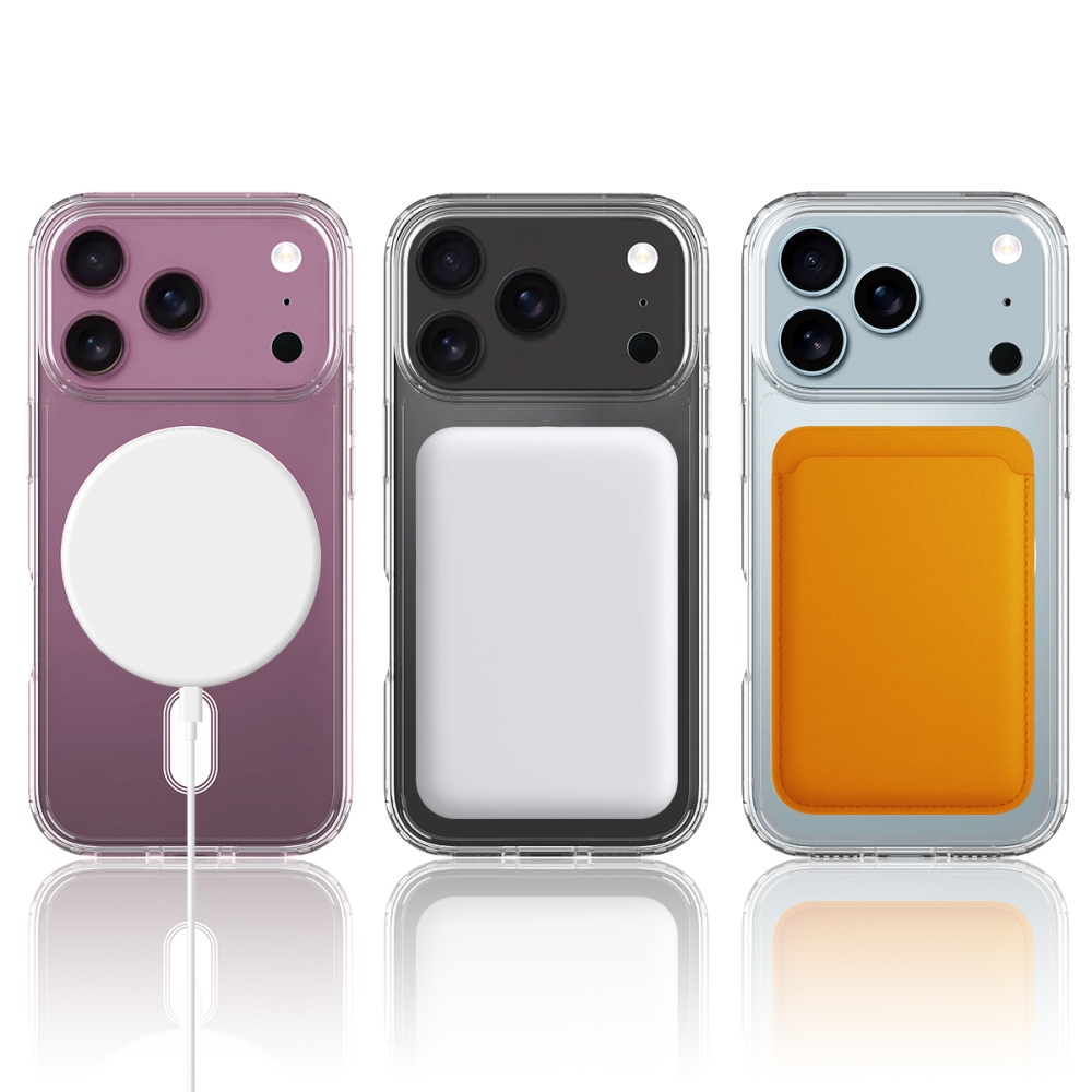 Acryle gelový obal s pevnými zády a MagSafe na iPhone 18 Pro Max/17 Pro Max - průhledný