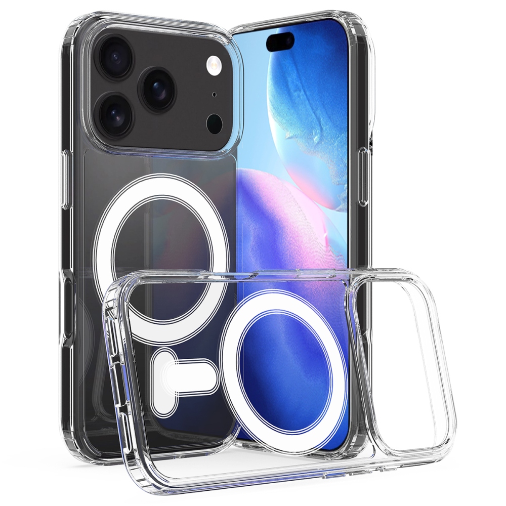 Acryle gelový obal s pevnými zády a MagSafe na iPhone 18 Pro Max/17 Pro Max - průhledný