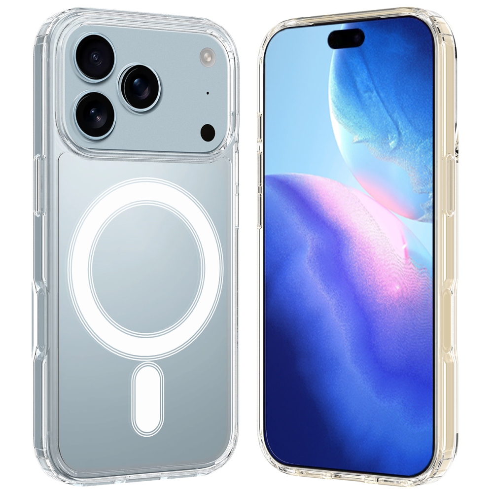 Acryle gelový obal s pevnými zády a MagSafe na iPhone 18 Pro Max/17 Pro Max - průhledný