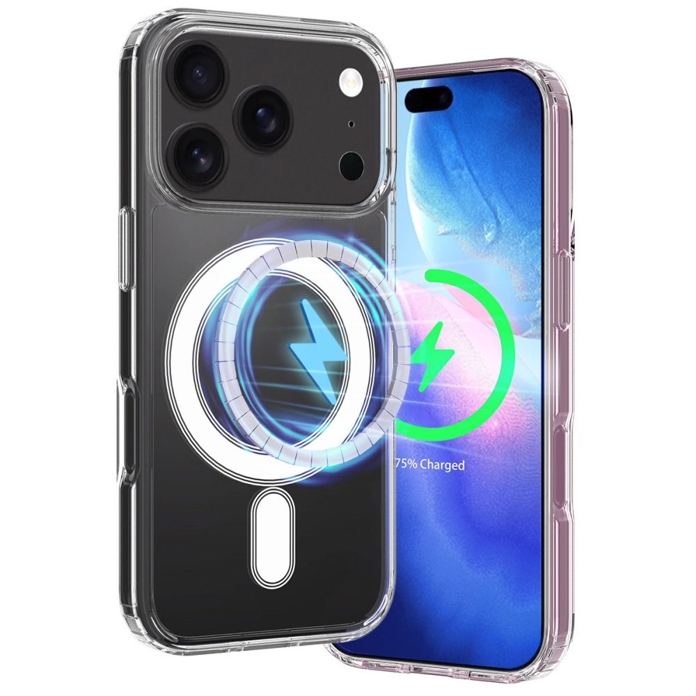 Acryle gelový obal s pevnými zády a MagSafe na iPhone 18 Pro Max/17 Pro Max - průhledný