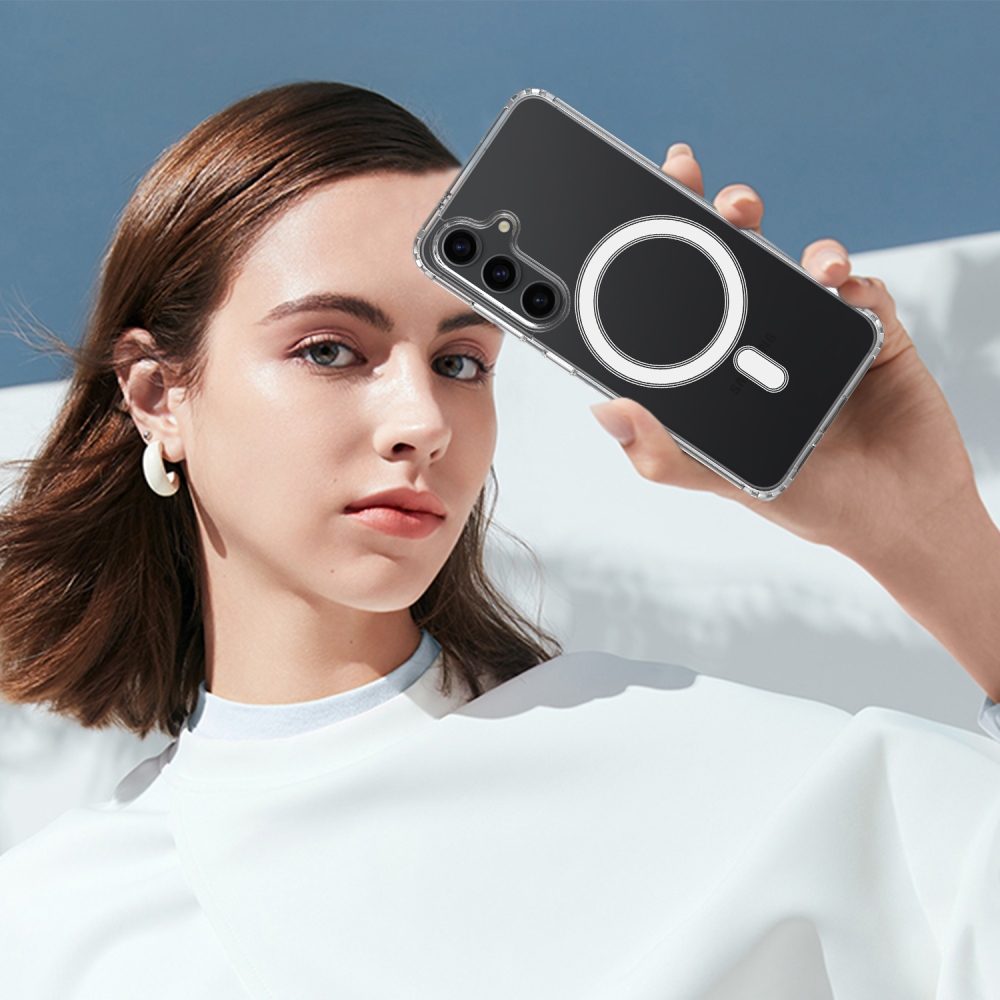 Acryle gelový obal s pevnými zády a MagSafe na Samsung Galaxy A37 5G - průhledný