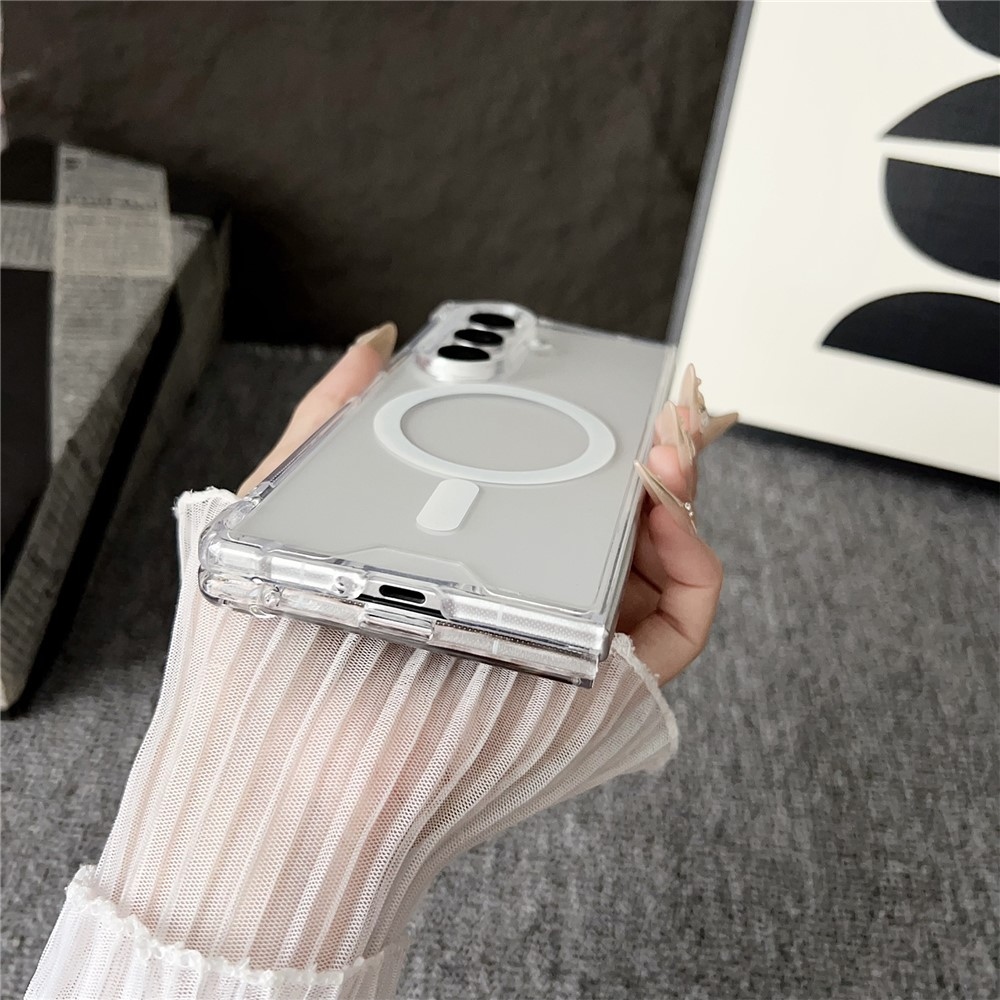 Acryle gelový obal s pevnými zády a MagSafe na Samsung Galaxy Z Fold8 Ultra 5G - průhledný