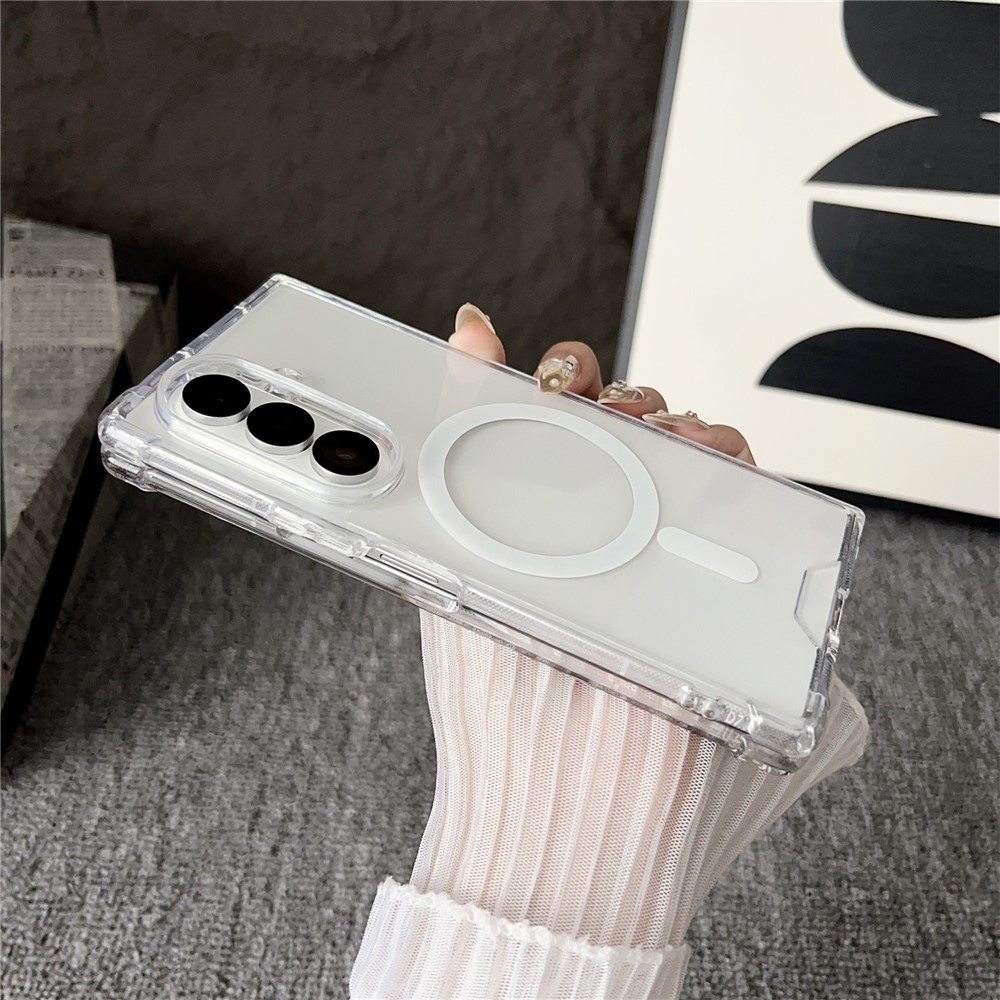 Acryle gelový obal s pevnými zády a MagSafe na Samsung Galaxy Z Fold8 Ultra 5G - průhledný