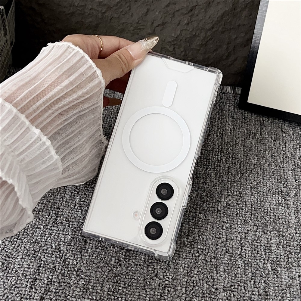 Acryle gelový obal s pevnými zády a MagSafe na Samsung Galaxy Z Fold8 Ultra 5G - průhledný