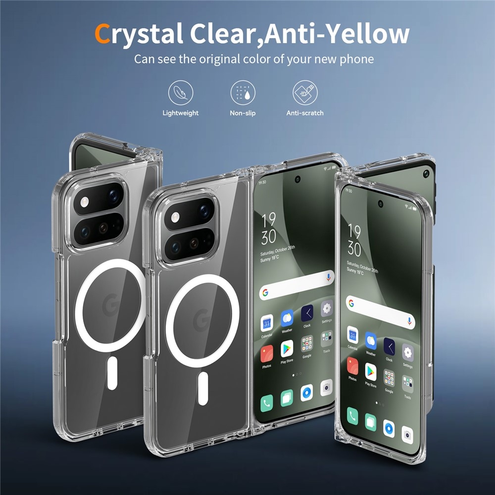Acryle plastový obal s MagSafe na Google Pixel 11 Pro Fold - průhledný