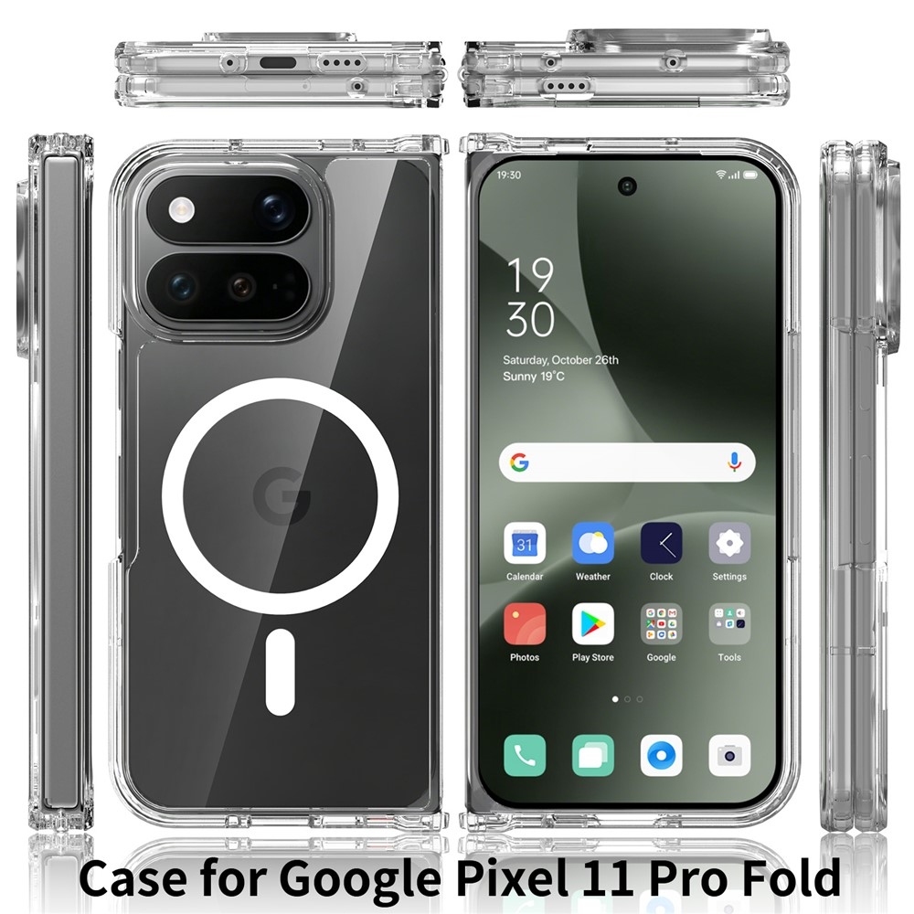 Acryle plastový obal s MagSafe na Google Pixel 11 Pro Fold - průhledný
