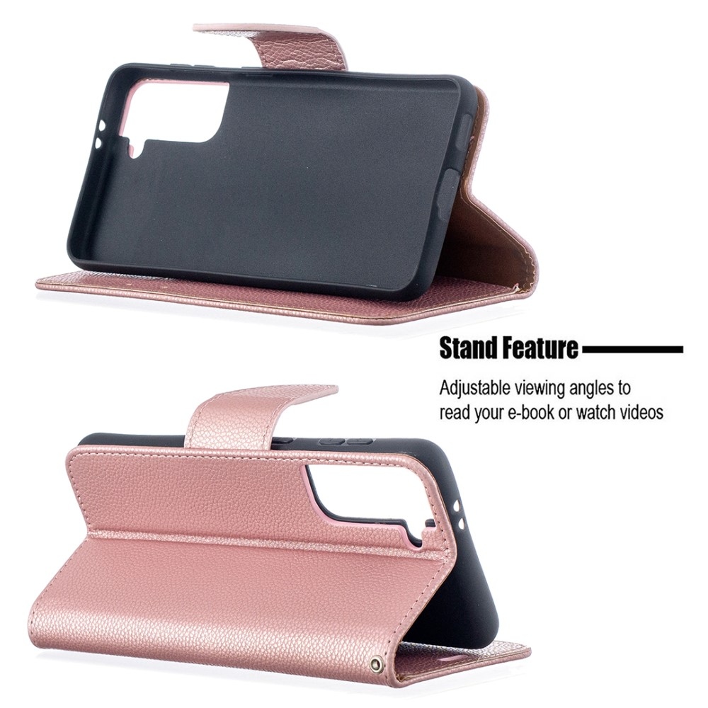 Wallet knížkové pouzdro na Samsung Galaxy S21 - růžovozlaté
