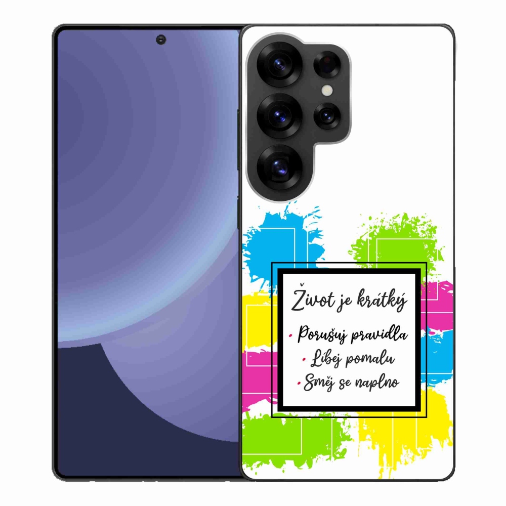 Gelový kryt mmCase na Samsung Galaxy S25 Ultra - citát 5 bílé pozadí
