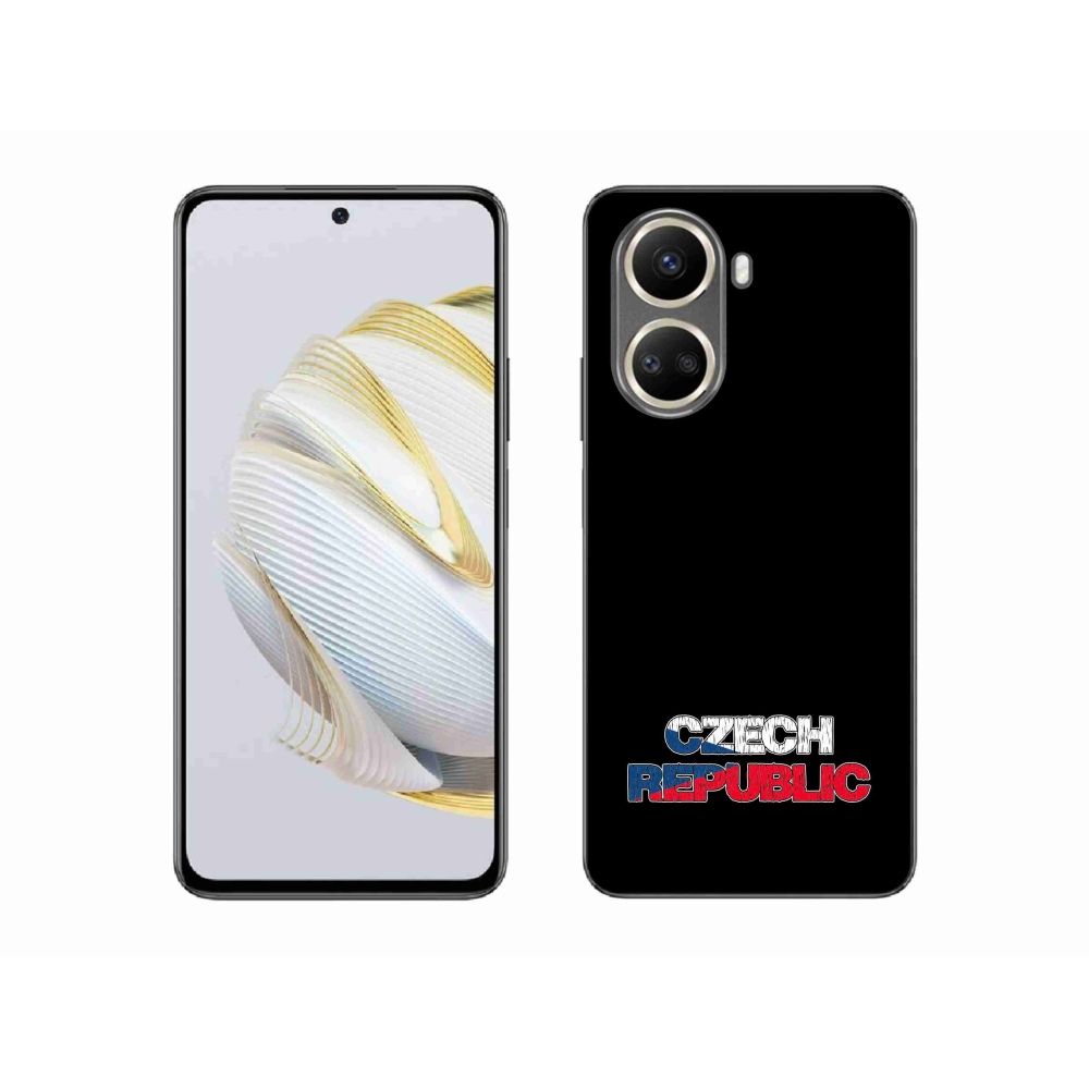 Gelový kryt mmCase na Huawei Nova 10 SE - Czech Republic černé pozadí