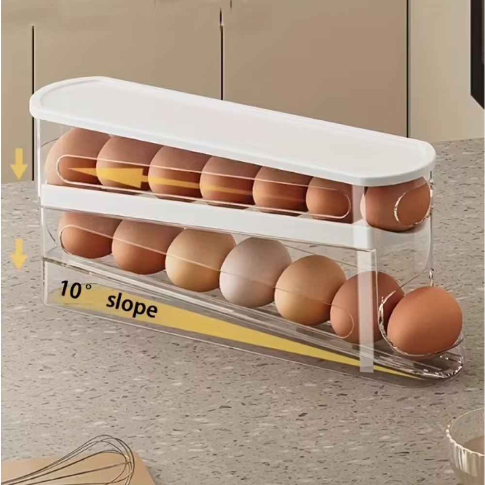 Dvoupatrový organizér na vajíčka do lednice