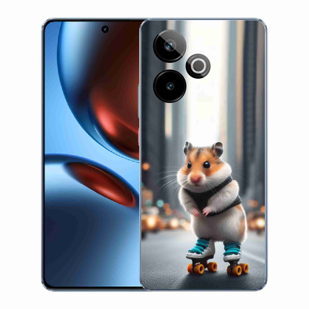 Gelový kryt mmCase na Realme GT 7 5G/GT 7T 5G - křeček na bruslích