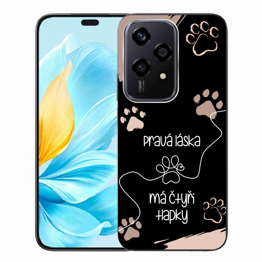 Gelový kryt mmCase na Honor 200 Lite 5G - psí motiv 1 černé pozadí