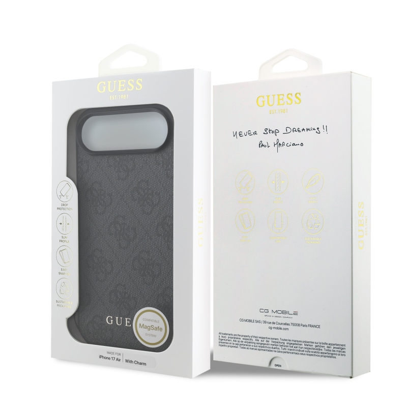 Guess 4G Charm Zadní Kryt pro iPhone Air Tone on Tone Grey