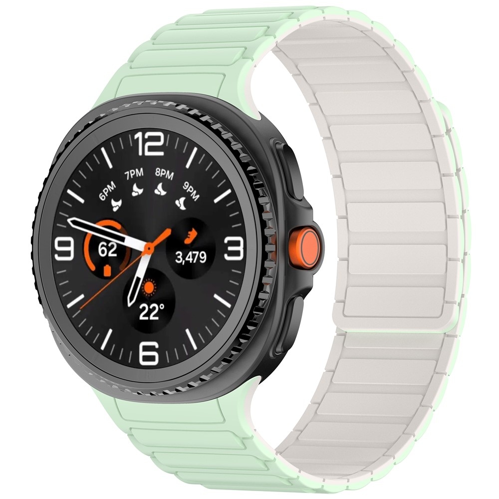 Adjust silikonový řemínek na Samsung Galaxy Watch8 Classic 46mm/Watch8 44mm/40mm - světlezelený