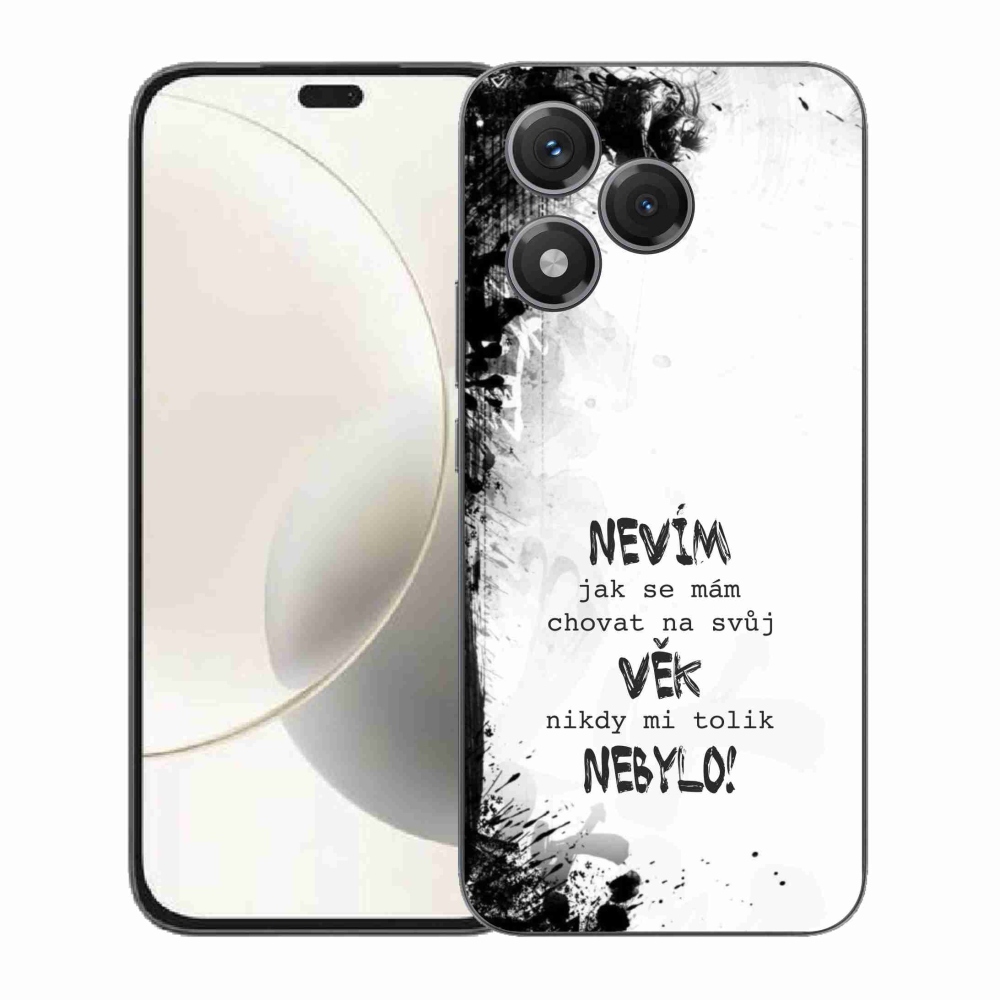 Gelový kryt mmCase na Honor 400 Lite - vtipný text 14 bílé pozadí
