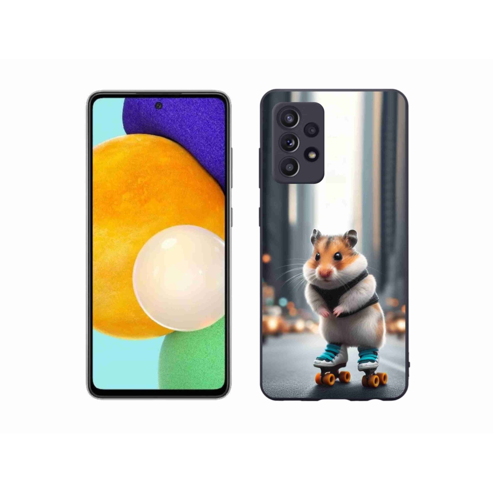 Gelový kryt mmCase na Samsung Galaxy A52s 5G - křeček na bruslích