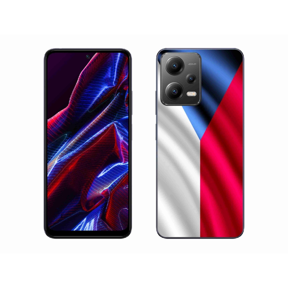 Gelový kryt mmCase na mobil Xiaomi Redmi Note 12 5G - česká vlajka
