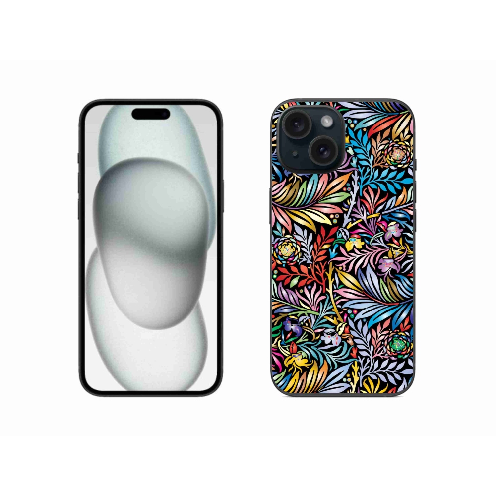 Gelový kryt mmCase na iPhone 15 - květiny 5