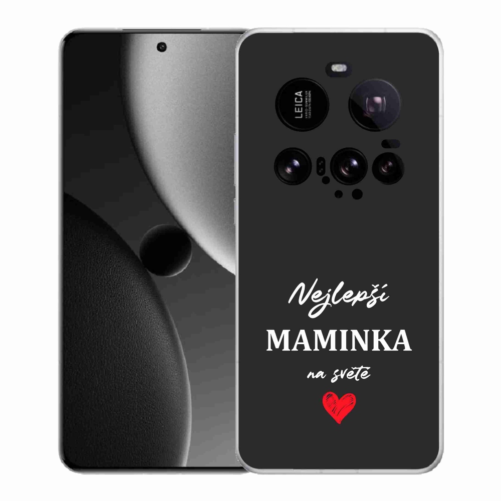 Gelový kryt mmCase na Xiaomi 15 Ultra - nejlepší maminka 1 černé pozadí
