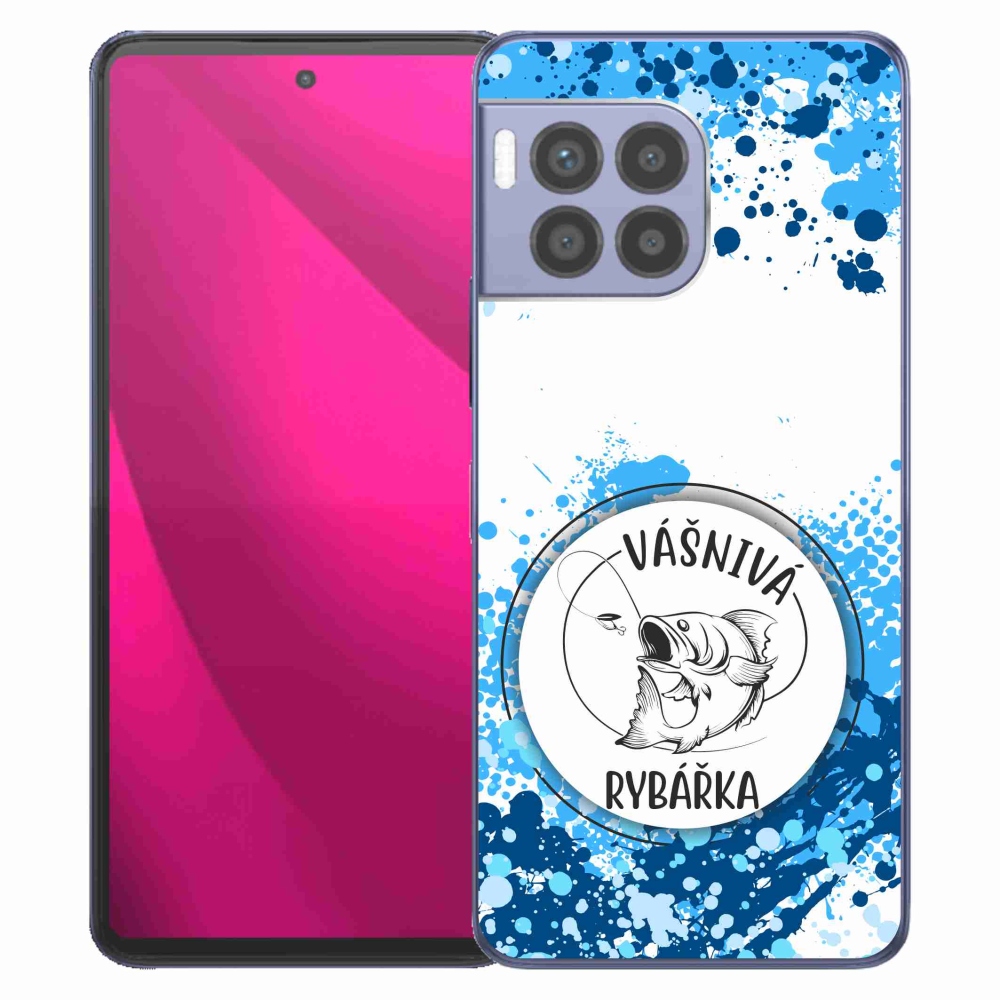 Gelový kryt mmCase na T-Mobile T Phone 2 Pro - vášnivá rybářka bílé pozadí