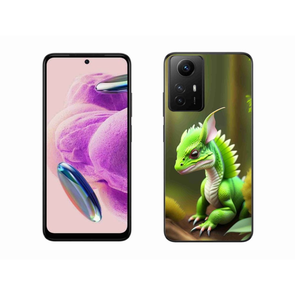 Gelový kryt mmCase na Xiaomi Redmi Note 12S - zelený dráček