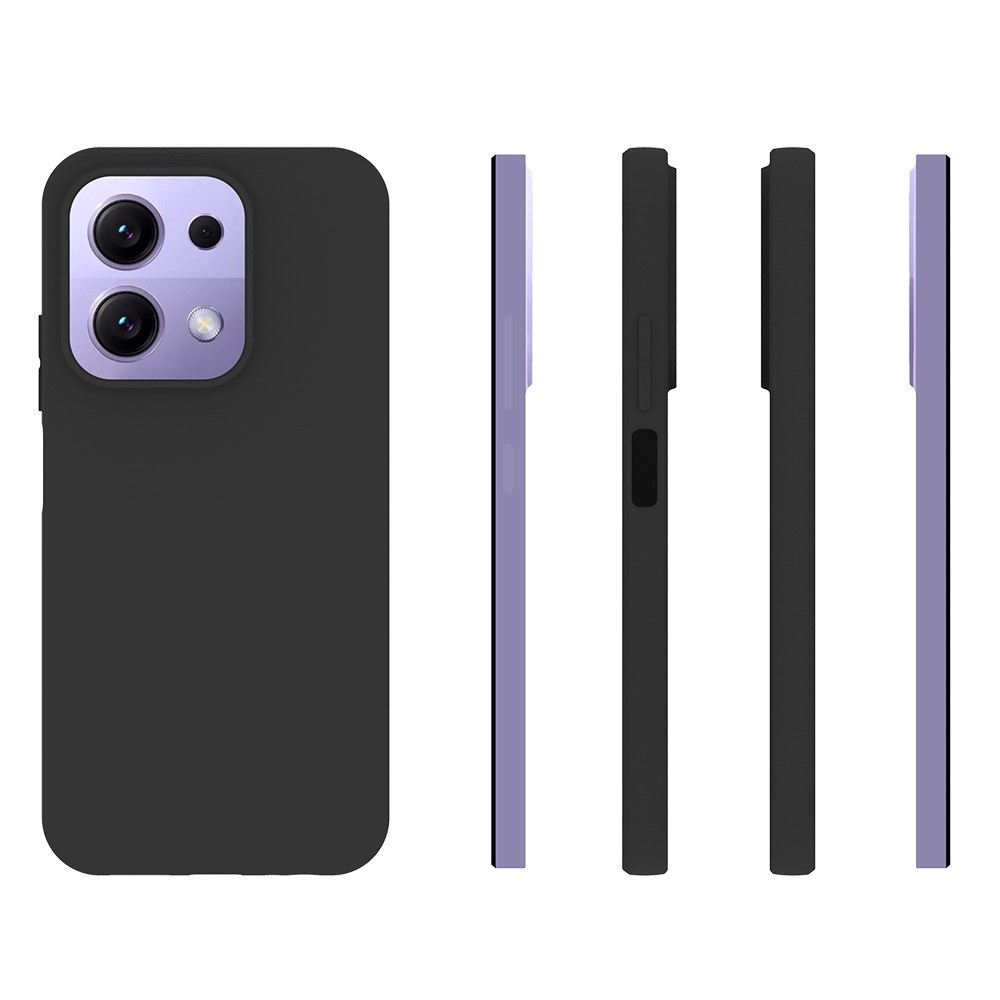 Matný gelový obal na Xiaomi Redmi 15C 4G (171mm)/Poco C85 4G (171mm) - černý