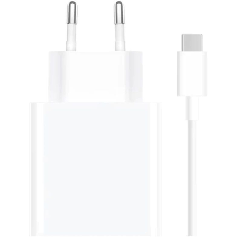 Xiaomi MDY-16-EF USB-A 33W Cestovní Nabíječka + USB-C 3A Datový Kabel White 