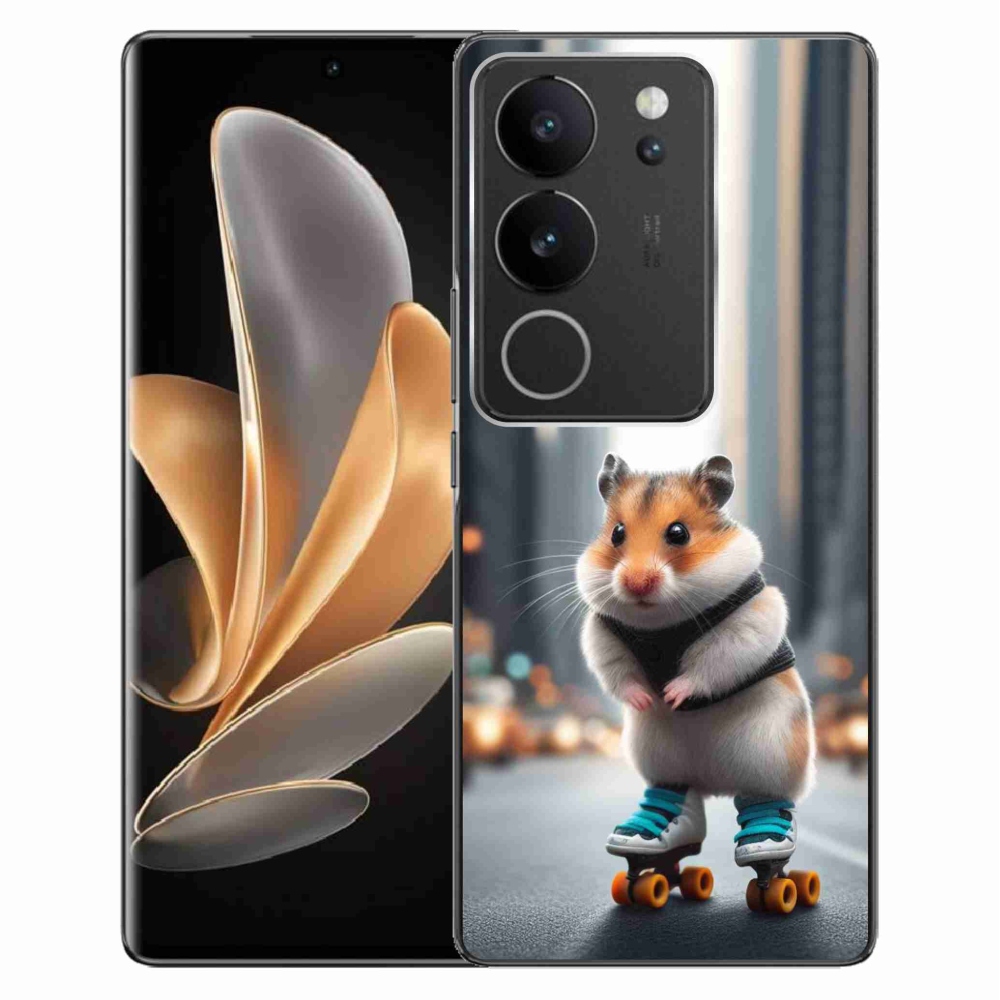 Gelový kryt mmCase na Vivo V29 5G - křeček na bruslích