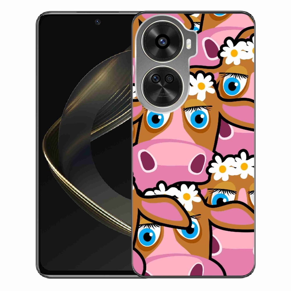 Gelový kryt mmCase na Huawei Nova 12 SE - kreslené kravičky