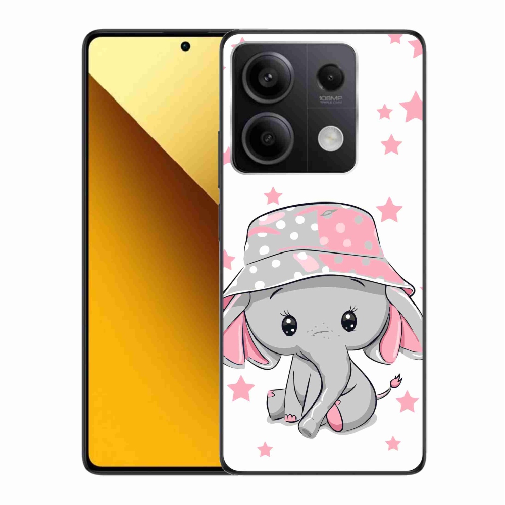 Gelový kryt mmCase na Xiaomi Redmi Note 13 5G - růžový slon