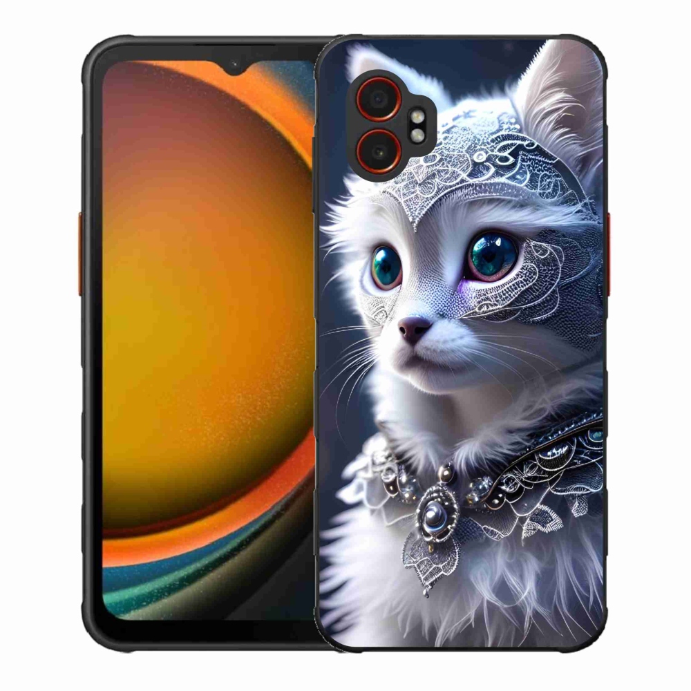Gelový kryt mmCase na Samsung Galaxy Xcover 7 Pro - bílá kočka