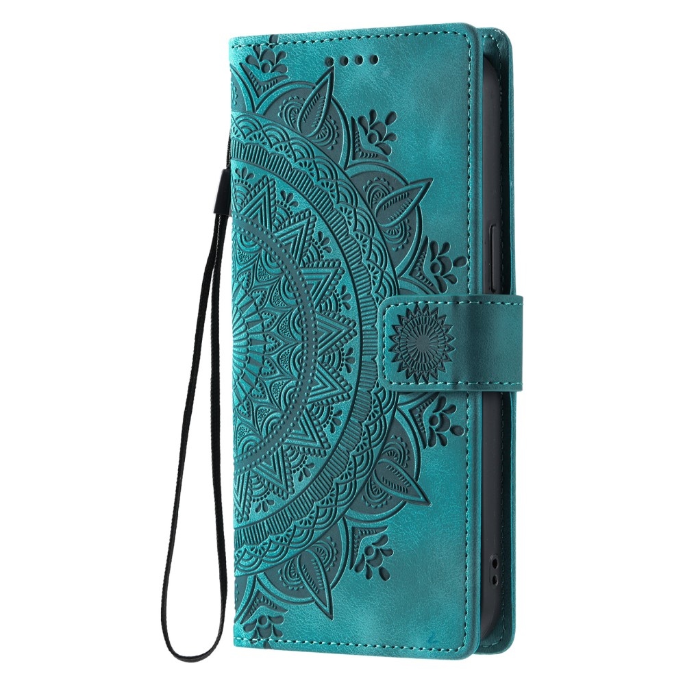 Mandalas knížkové pouzdro na Xiaomi Redmi Note 14 - zelené