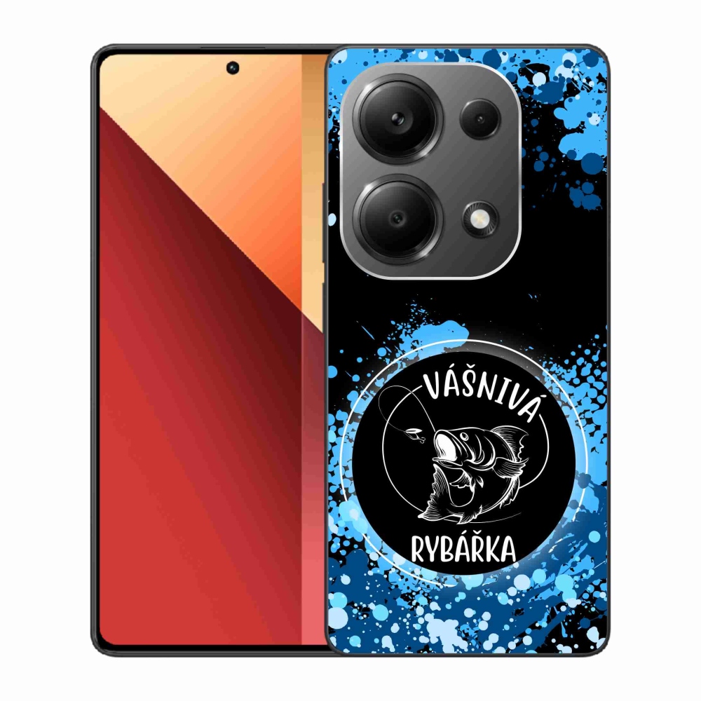 Gelový kryt mmCase na Xiaomi Redmi Note 13 Pro 4G/Poco M6 Pro  - vášnivá rybářka černé pozadí