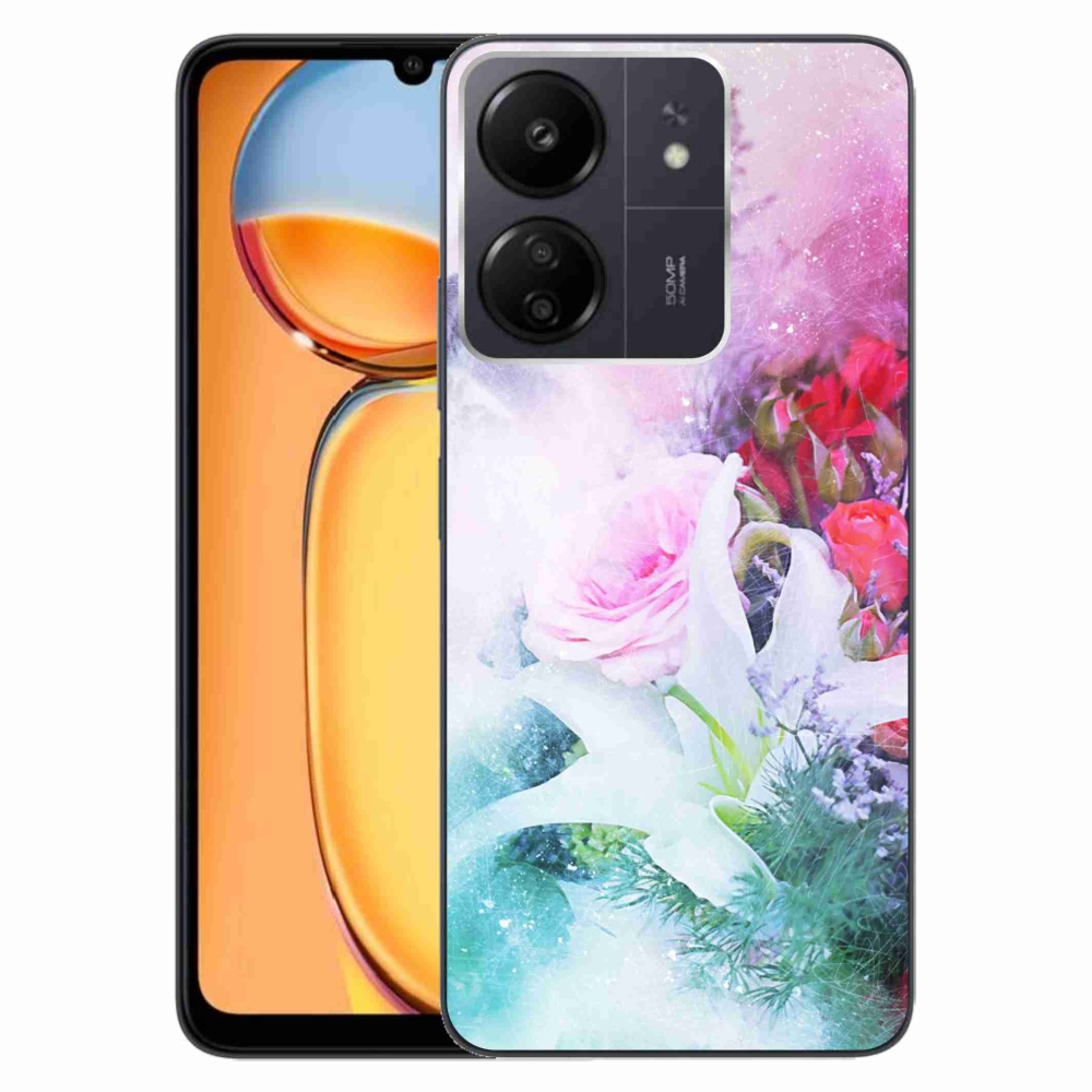 Gelový kryt mmCase na Xiaomi Poco C65/Redmi 13C - květiny 4