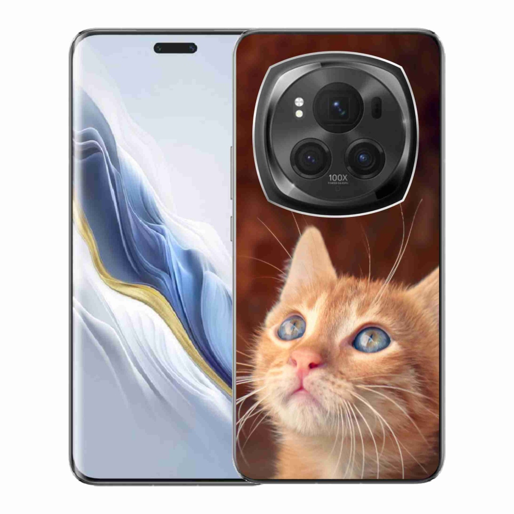 Gelový kryt mmCase na Honor Magic 6 Pro 5G - motýl a kotě
