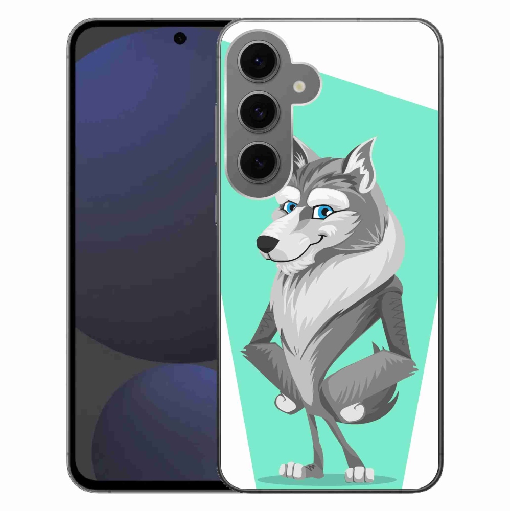 Gelový kryt mmCase na Samsung Galaxy S24 FE - kreslený vlk