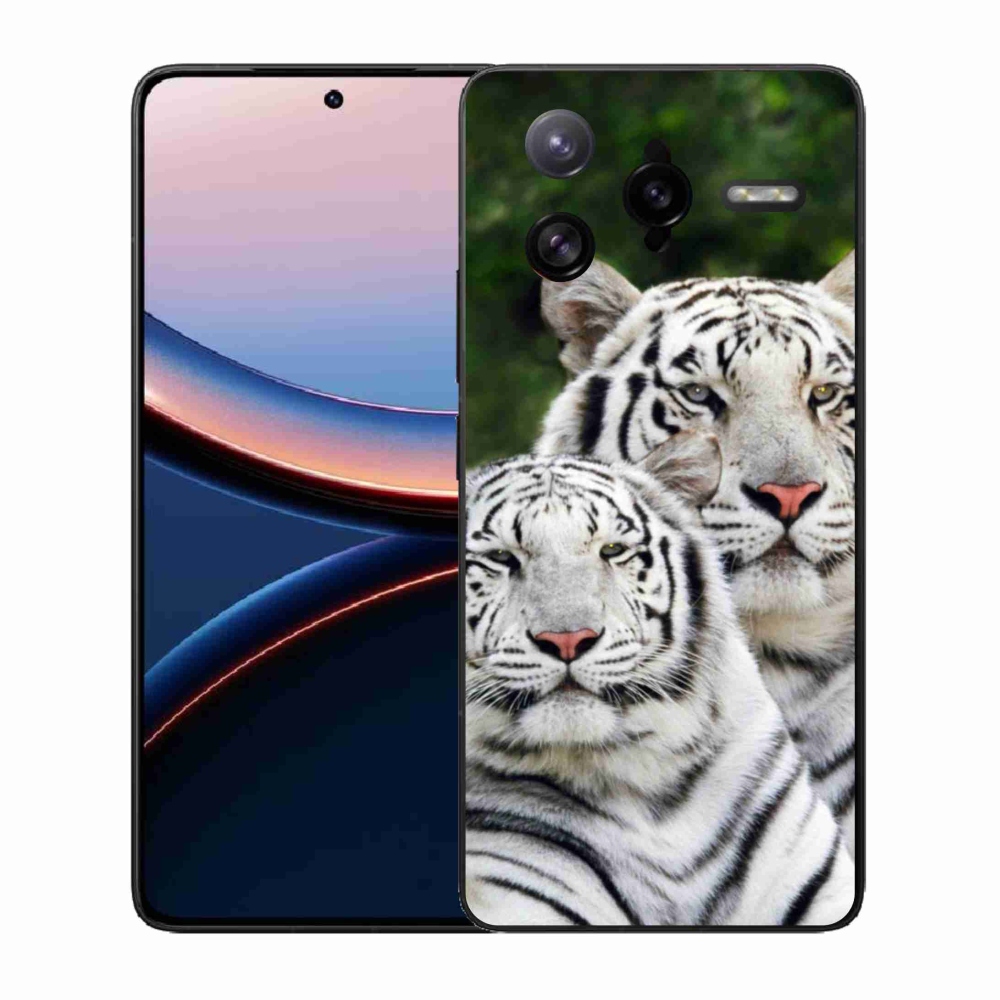 Gelový kryt mmCase na Xiaomi Poco F7 Ultra - bílí tygři