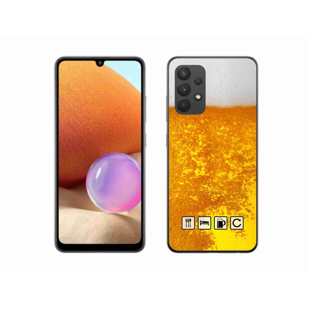 Gelový kryt mmCase na Samsung Galaxy A32 4G - pivní motiv 3