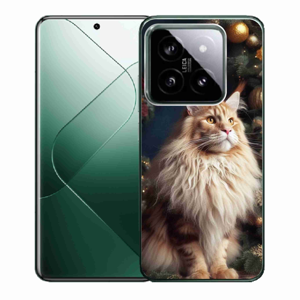 Gelový kryt mmCase na Xiaomi 14 - kočka u stromku