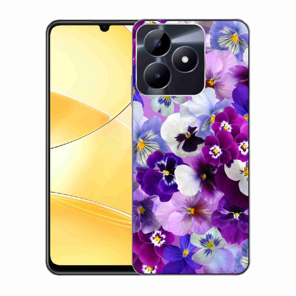 Gelový kryt mmCase na Realme C51/C53 - květiny 9